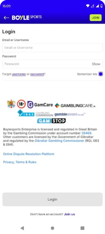 BoyleSports Android app