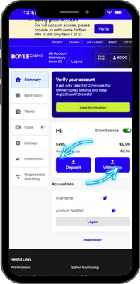 Boyle Sports Casino account access and personal data controls