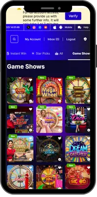 boylesports casino app interface showing slots and live games